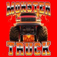 Monster Truck Offroad Flames 90s Bootleg Style Santa Hat thumb 1