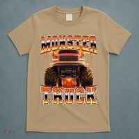 Monster Truck Offroad Flames 90s Bootleg Style T-Shirt thumb 5