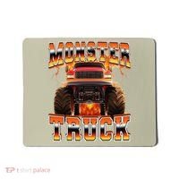 Monster Truck Offroad Flames 90s Bootleg Style Mousepad thumb 0