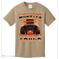 Monster Truck Offroad Flames 90s Bootleg Style Kids T-Shirt thumb 0
