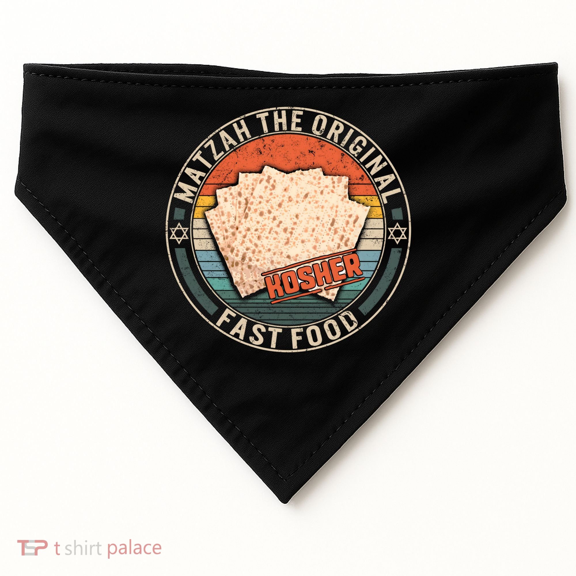 Matzah The Original Fast Food Kosher Jewish Seder Passover Great Gift USA-Made Doggie Bandana