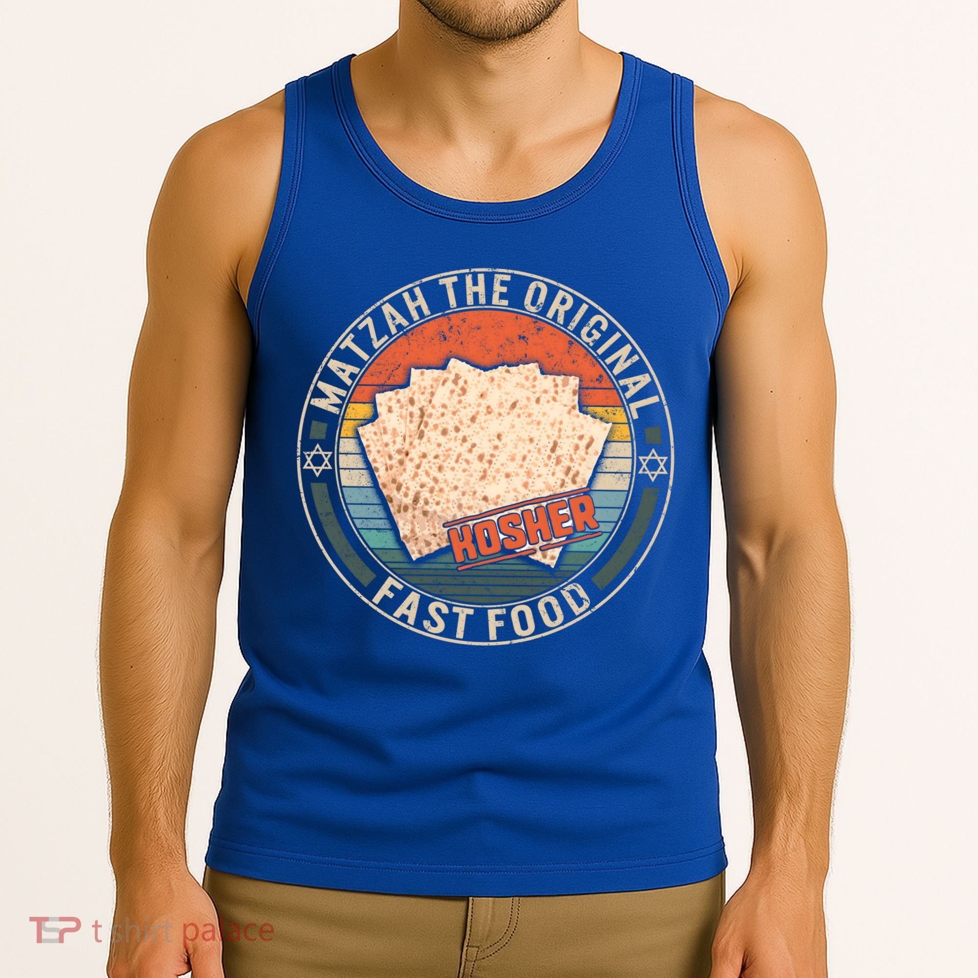 Matzah The Original Fast Food Kosher Jewish Seder Passover Great Gift Tank Top