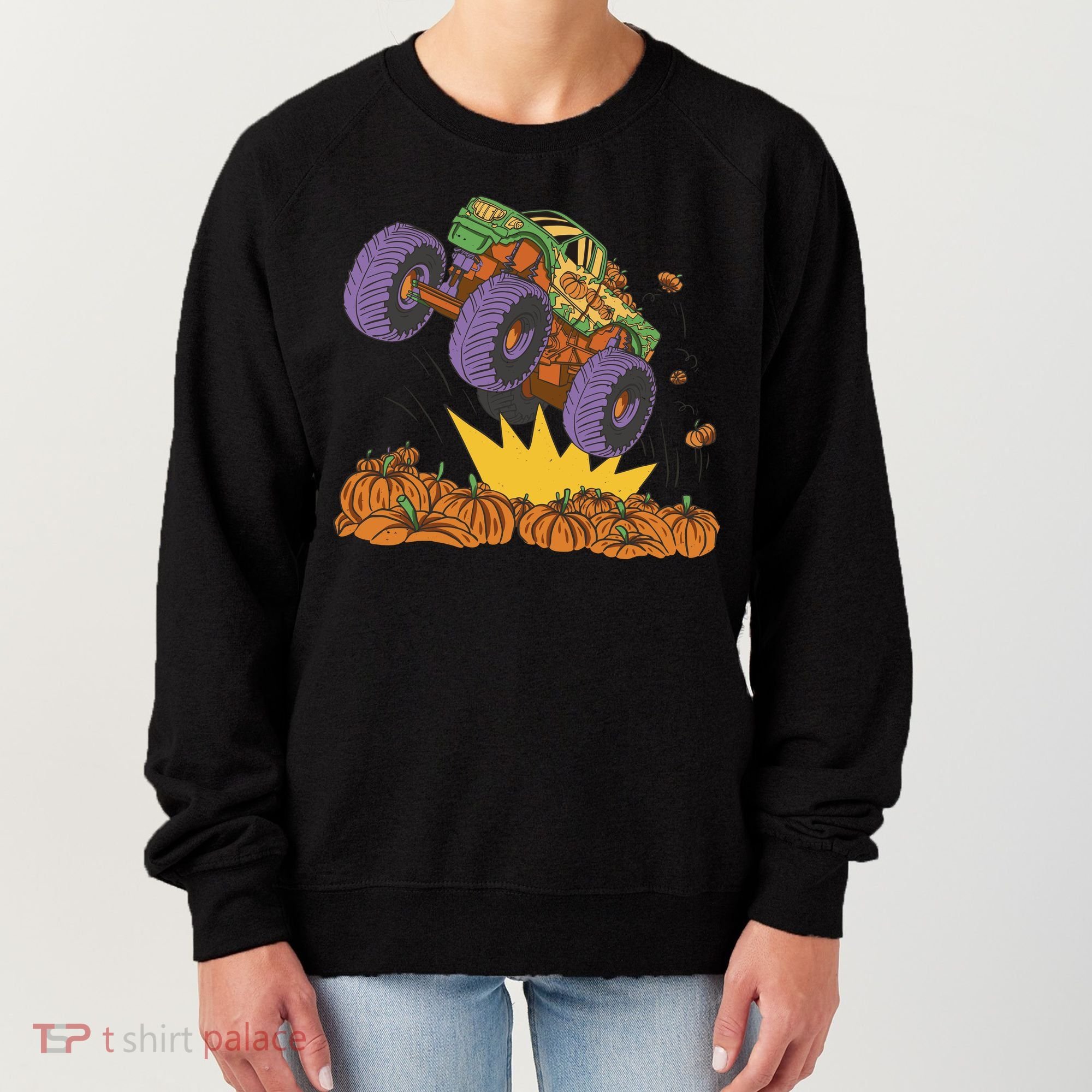 Monster Truck Pumpkin Patch Women's Sweatshirt