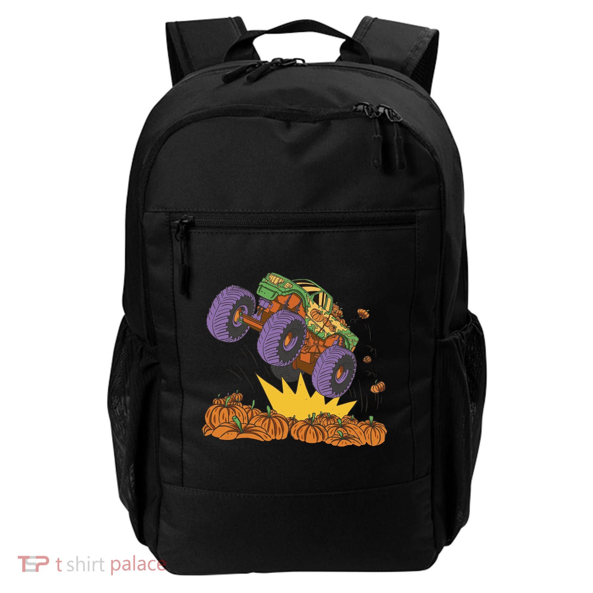 Monster Truck Pumpkin Patch Backpack