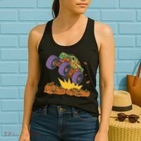 Monster Truck Pumpkin Patch Women's Tank Top thumb 2