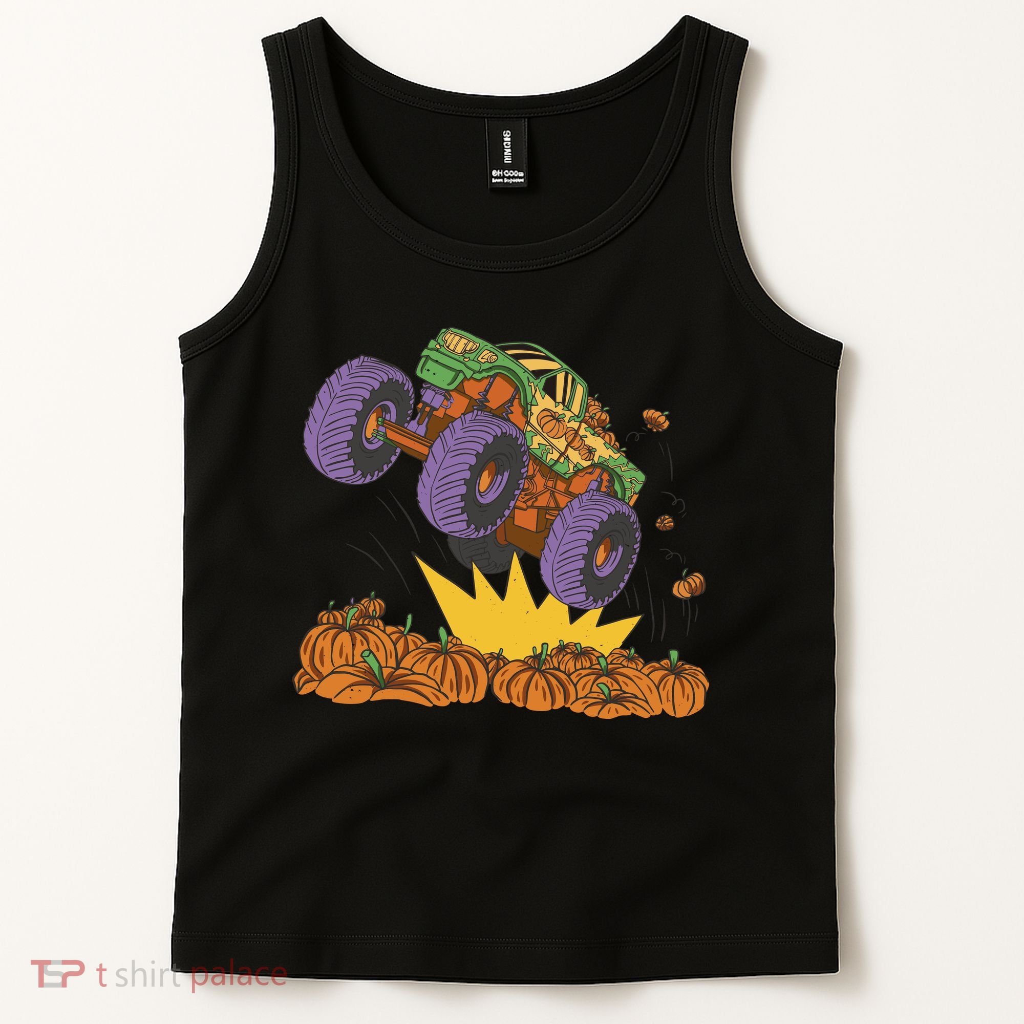 Monster Truck Pumpkin Patch Tank Top