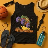 Monster Truck Pumpkin Patch Tank Top thumb 4