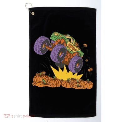 Monster Truck Pumpkin Patch Golf Towel