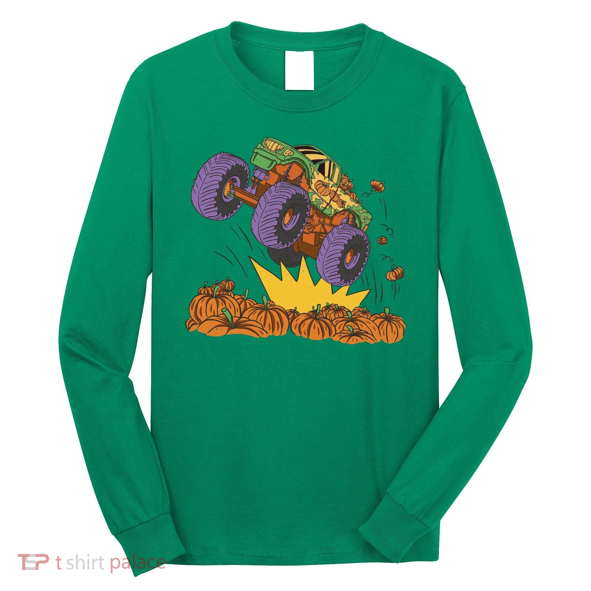 Monster Truck Pumpkin Patch Long Sleeve Shirt