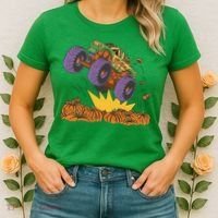 Monster Truck Pumpkin Patch Women's T-Shirt thumb 2