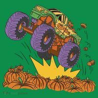 Monster Truck Pumpkin Patch Women's T-Shirt thumb 6