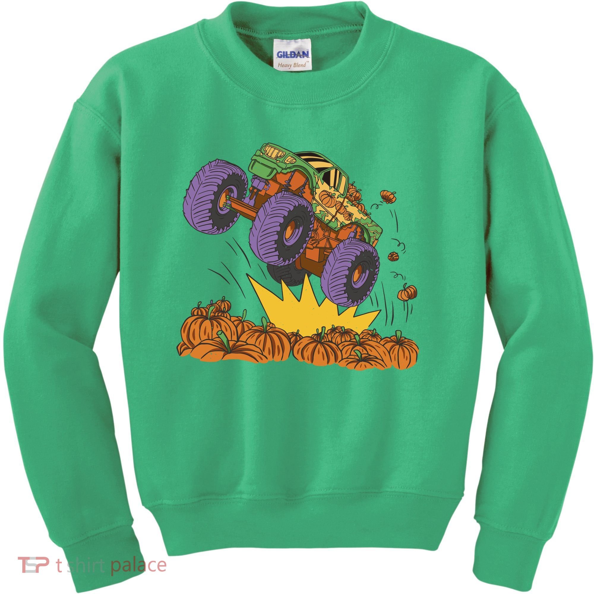 Monster Truck Pumpkin Patch Kids Sweatshirt