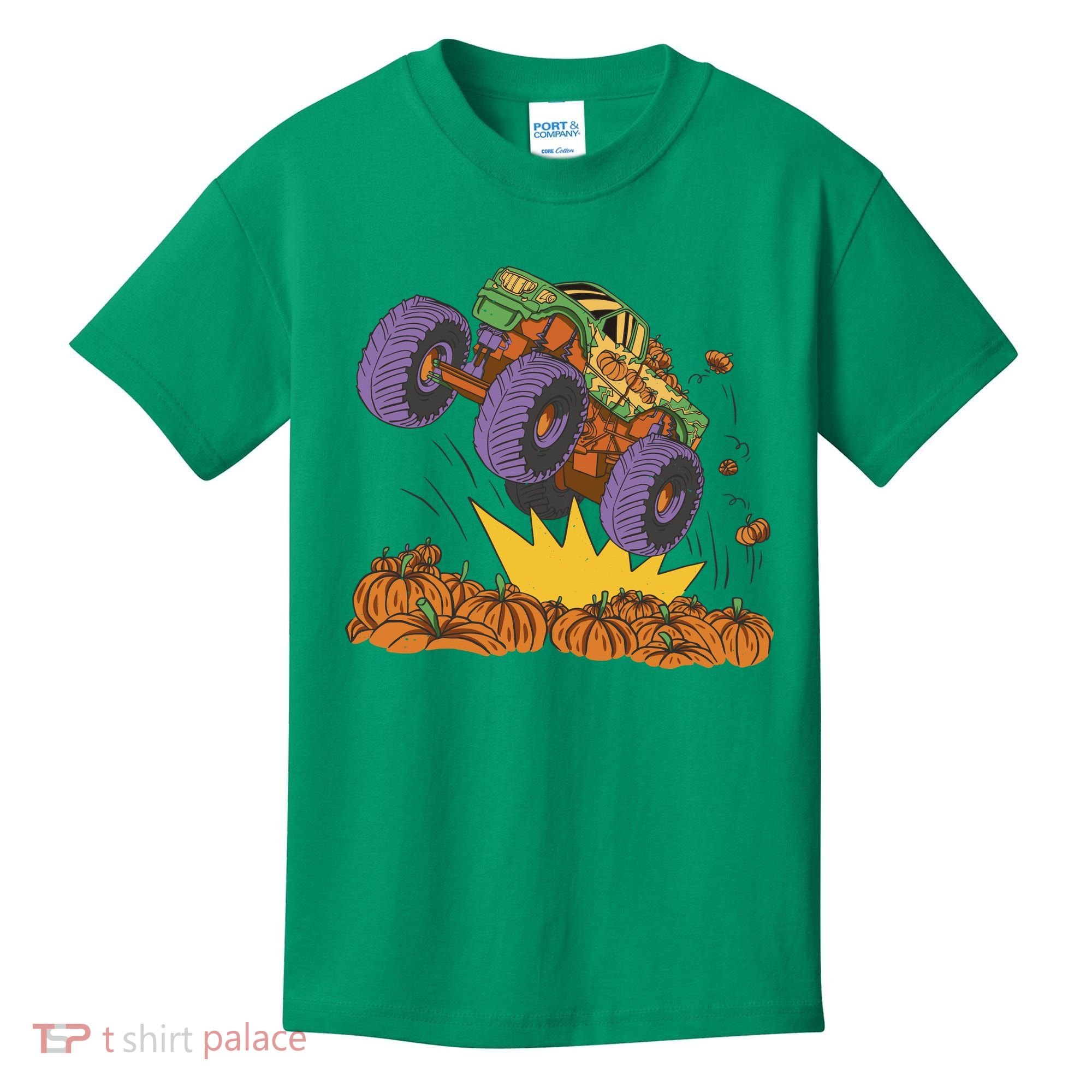Monster Truck Pumpkin Patch Kids T-Shirt