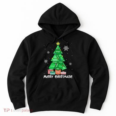 Math Teacher Polygon Christmas Tree Geometry Merry Christmas Hoodie