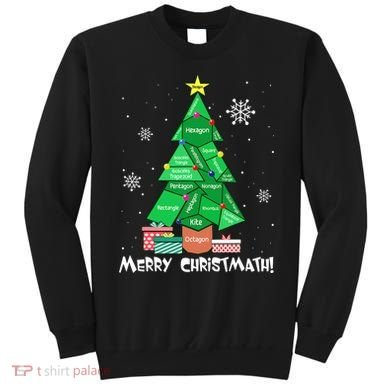 Math Teacher Polygon Christmas Tree Geometry Merry Christmas Sweatshirt