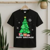Math Teacher Polygon Christmas Tree Geometry Merry Christmas T-Shirt thumb 2
