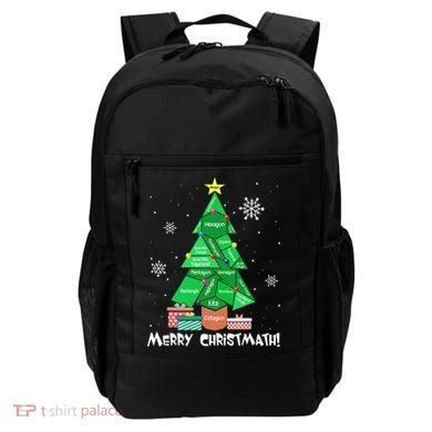 Math Teacher Polygon Christmas Tree Geometry Merry Christmas Backpack
