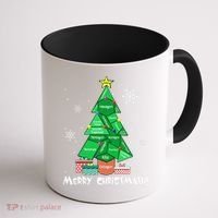 Math Teacher Polygon Christmas Tree Geometry Merry Christmas Coffee Mug thumb 1