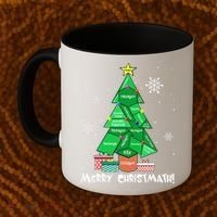 Math Teacher Polygon Christmas Tree Geometry Merry Christmas Coffee Mug thumb 2
