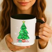 Math Teacher Polygon Christmas Tree Geometry Merry Christmas Coffee Mug thumb 3