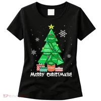 Math Teacher Polygon Christmas Tree Geometry Merry Christmas Women's T-Shirt thumb 0