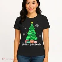 Math Teacher Polygon Christmas Tree Geometry Merry Christmas Women's T-Shirt thumb 4