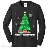 Math Teacher Polygon Christmas Tree Geometry Merry Christmas Kids Long Sleeve Shirt thumb 0