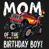 Monster Truck Party Mom Of Birthday Boy Gift Women's Hoodie thumb 2