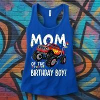 Monster Truck Party Mom Of Birthday Boy Gift Women's Tank Top thumb 3