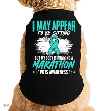 Marathon Turquoise Pots Awareness Dysautonomia Awareness Cool Gift Doggie Tank