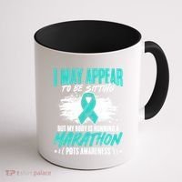 Marathon Turquoise Pots Awareness Dysautonomia Awareness Cool Gift Coffee Mug thumb 1
