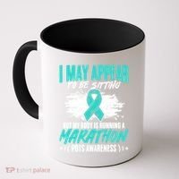 Marathon Turquoise Pots Awareness Dysautonomia Awareness Cool Gift Coffee Mug thumb 0