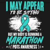 Marathon Turquoise Pots Awareness Dysautonomia Awareness Cool Gift Ornament thumb 1