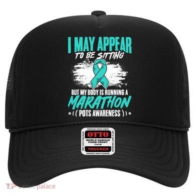Marathon Turquoise Pots Awareness Dysautonomia Awareness Cool Gift Hat