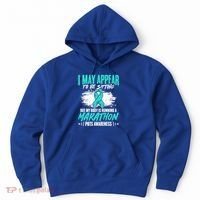 Marathon Turquoise Pots Awareness Dysautonomia Awareness Cool Gift Hoodie thumb 0