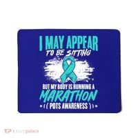 Marathon Turquoise Pots Awareness Dysautonomia Awareness Cool Gift Mousepad thumb 0