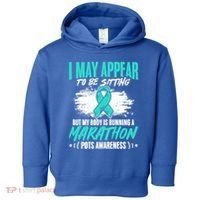 Marathon Turquoise Pots Awareness Dysautonomia Awareness Cool Gift Toddler Hoodie thumb 0