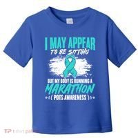 Marathon Turquoise Pots Awareness Dysautonomia Awareness Cool Gift Toddler T-Shirt thumb 0