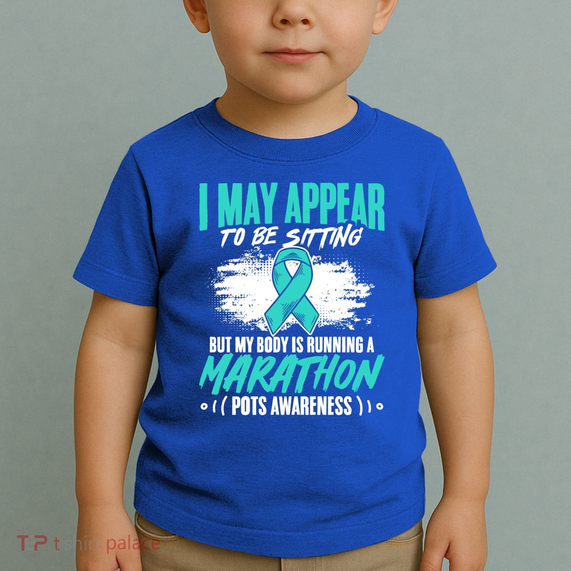 Marathon Turquoise Pots Awareness Dysautonomia Awareness Cool Gift Toddler T-Shirt