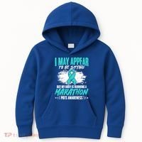 Marathon Turquoise Pots Awareness Dysautonomia Awareness Cool Gift Kids Hoodie thumb 0