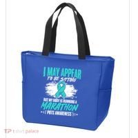 Marathon Turquoise Pots Awareness Dysautonomia Awareness Cool Gift Tote Bag thumb 3
