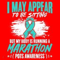 Marathon Turquoise Pots Awareness Dysautonomia Awareness Cool Gift Santa Hat thumb 1
