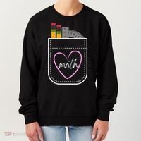 Math Teacher Pocket With Pencils And Protractor Women's Sweatshirt thumb 0