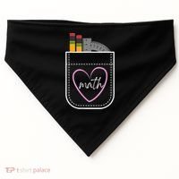 Math Teacher Pocket With Pencils And Protractor USA-Made Doggie Bandana thumb 0