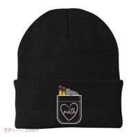 Math Teacher Pocket With Pencils And Protractor Beanie thumb 0