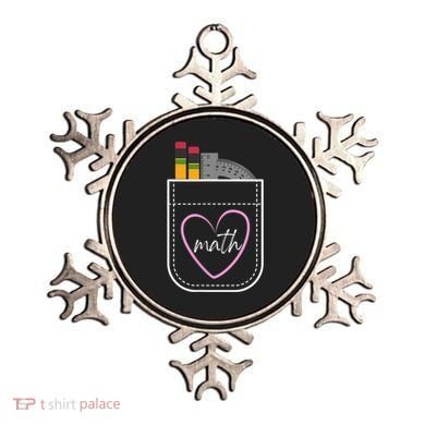 Math Teacher Pocket With Pencils And Protractor Ornament