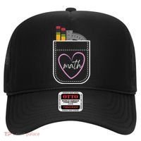 Math Teacher Pocket With Pencils And Protractor Hat thumb 0