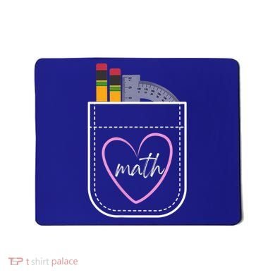 Math Teacher Pocket With Pencils And Protractor Mousepad