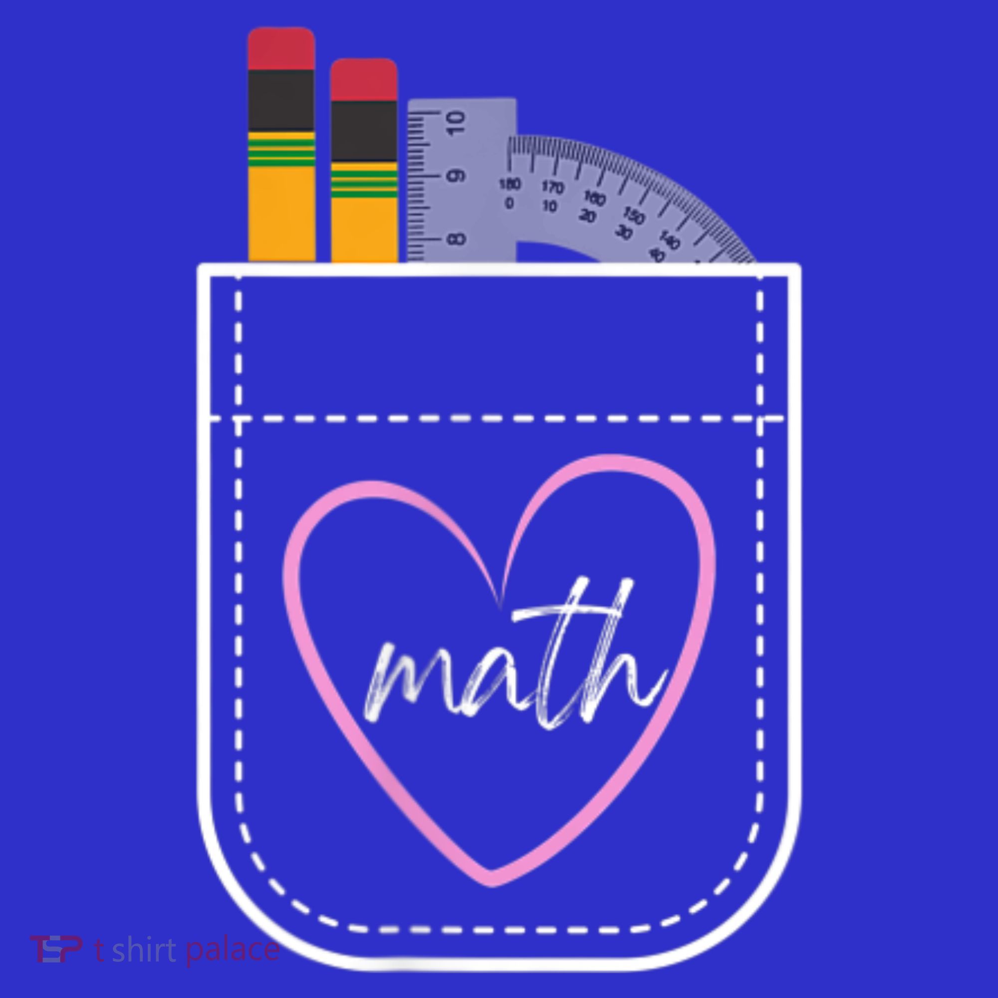 Math Teacher Pocket With Pencils And Protractor Baby Bodysuit