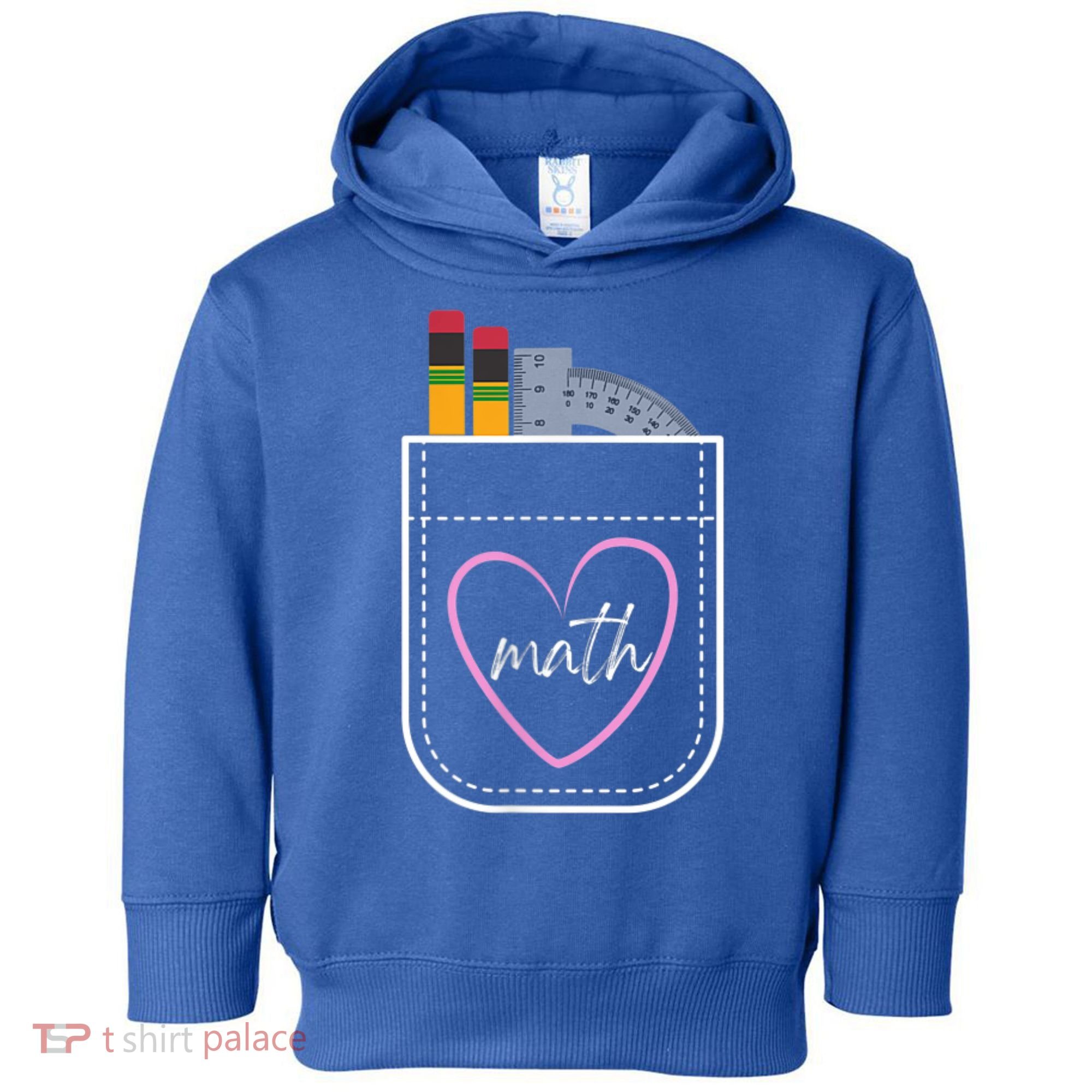 Math Teacher Pocket With Pencils And Protractor Toddler Hoodie
